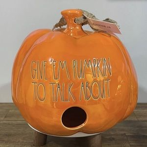 NIB!‎ Ceramic Pumpkin Birdhouse | 9in | Rae Dunn